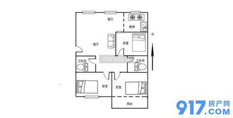 同安启悟中学周边 阳翟小区 南北朝向3房 公摊小 使用面积大-厦门二手房-厦门917房产网
